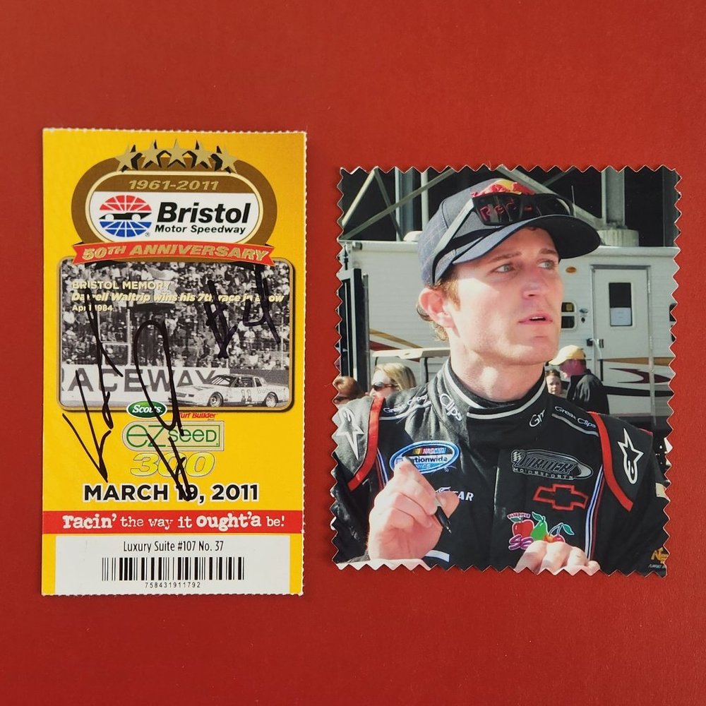 KASEY KAHNE #4 SIGNATURE ON A BRISTOL MOTOR SPEEDWAY TICKET STUB, NASCAR